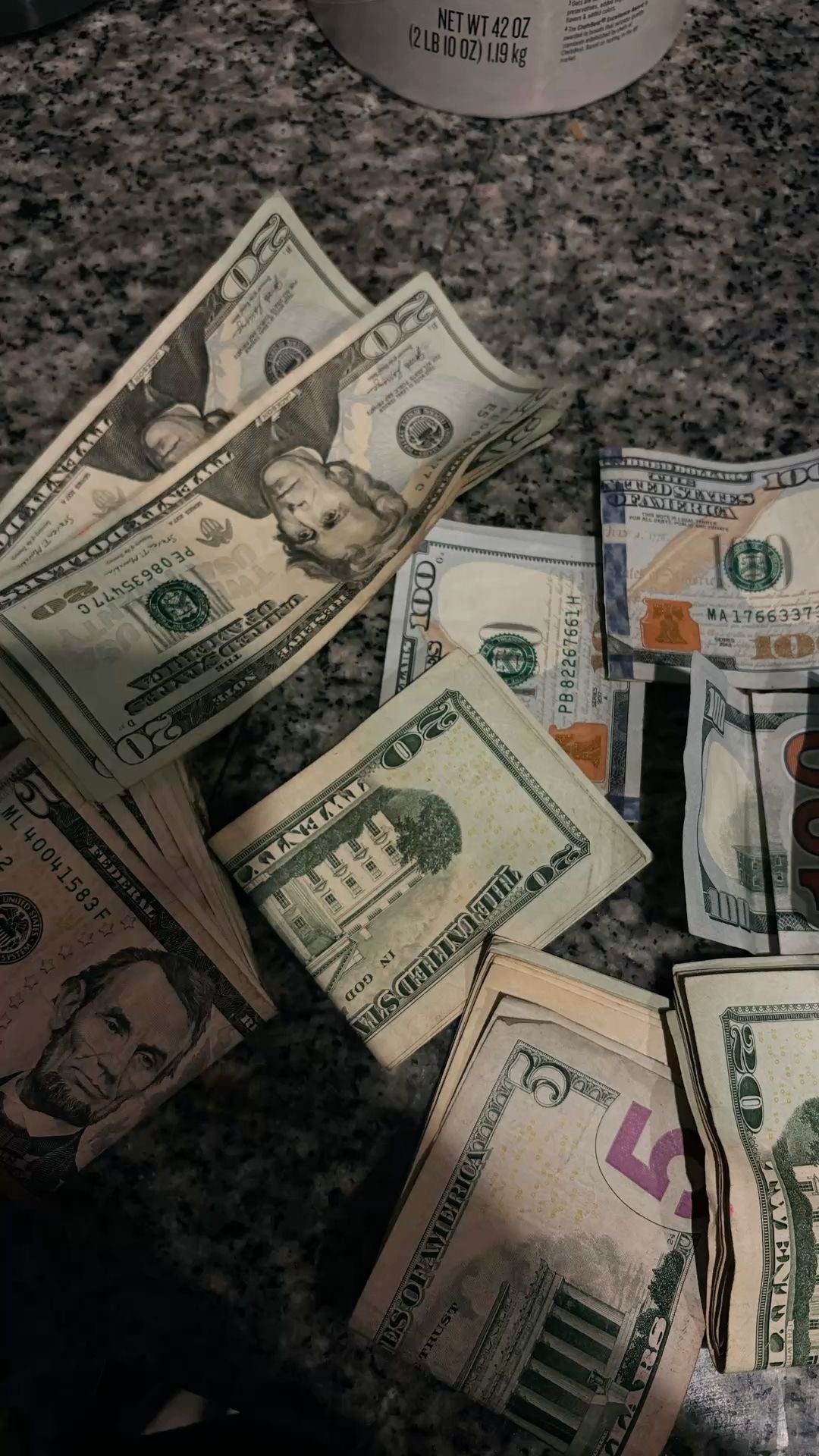 Mixed bills (10s 20s 50s 100s