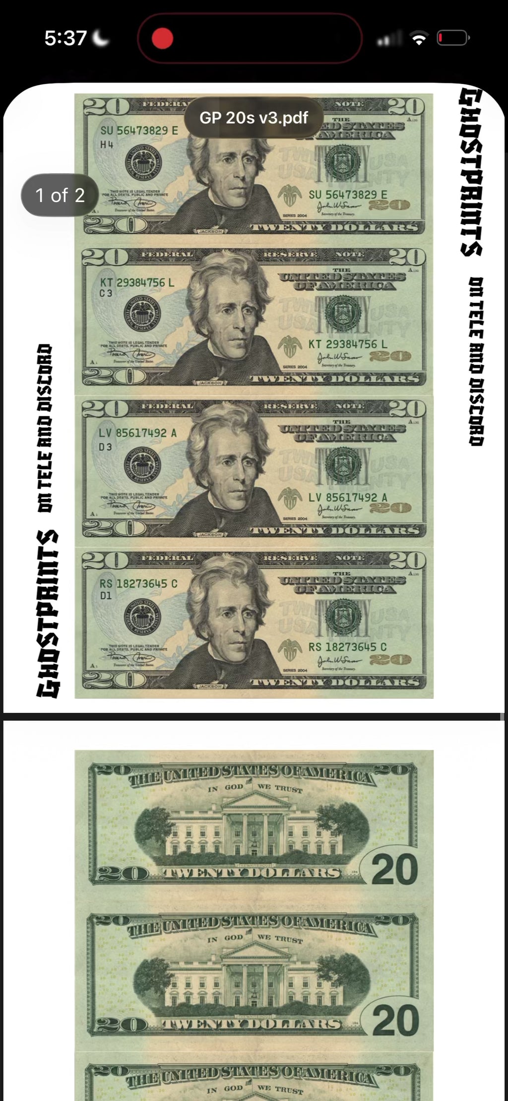 20$ template